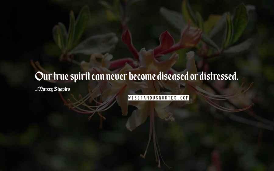 Marcey Shapiro Quotes: Our true spirit can never become diseased or distressed.