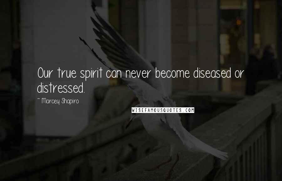 Marcey Shapiro Quotes: Our true spirit can never become diseased or distressed.