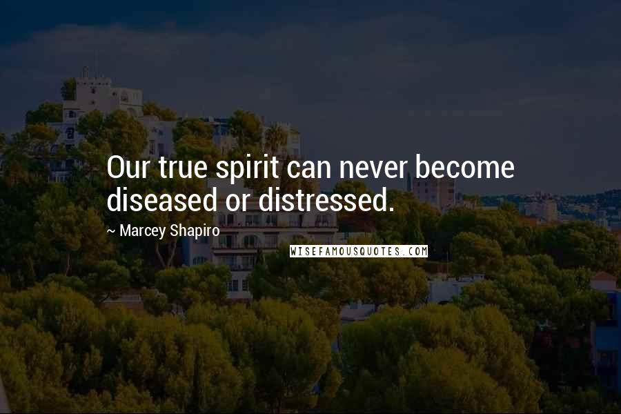 Marcey Shapiro Quotes: Our true spirit can never become diseased or distressed.