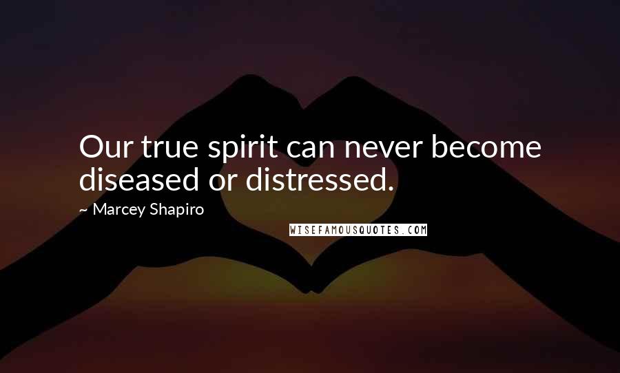 Marcey Shapiro Quotes: Our true spirit can never become diseased or distressed.