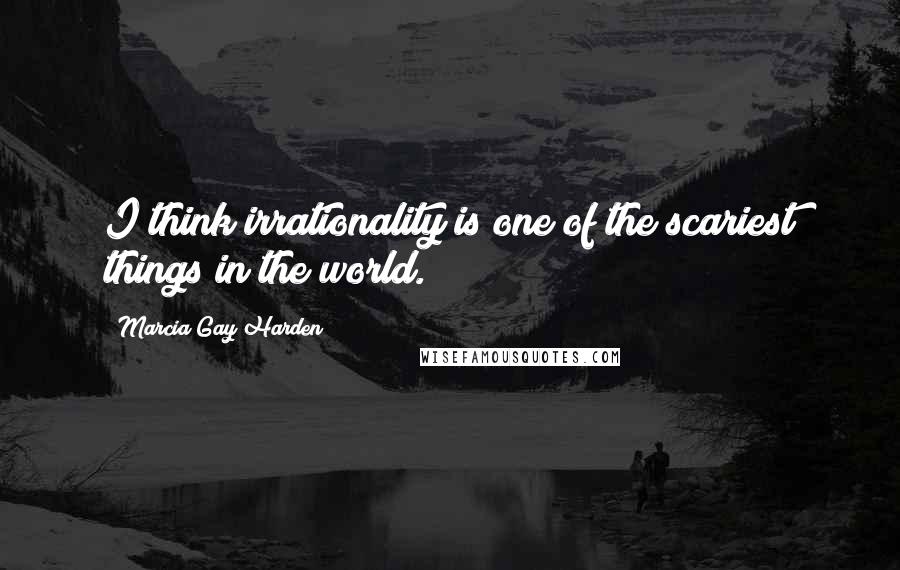 Marcia Gay Harden Quotes: I think irrationality is one of the scariest things in the world.