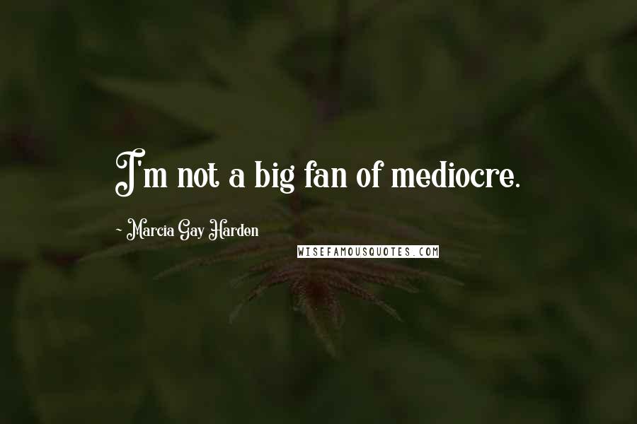 Marcia Gay Harden Quotes: I'm not a big fan of mediocre.