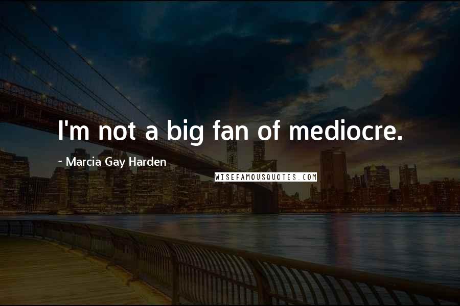 Marcia Gay Harden Quotes: I'm not a big fan of mediocre.