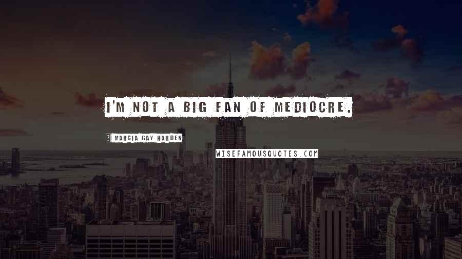 Marcia Gay Harden Quotes: I'm not a big fan of mediocre.