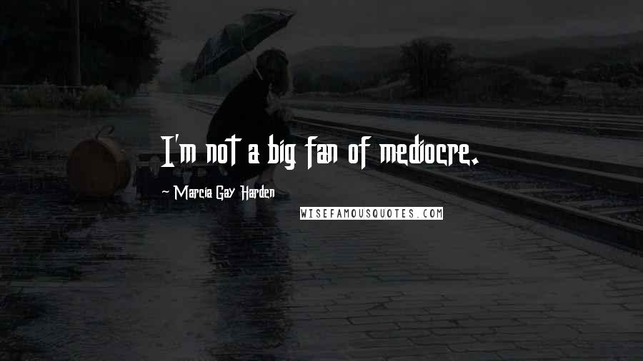 Marcia Gay Harden Quotes: I'm not a big fan of mediocre.