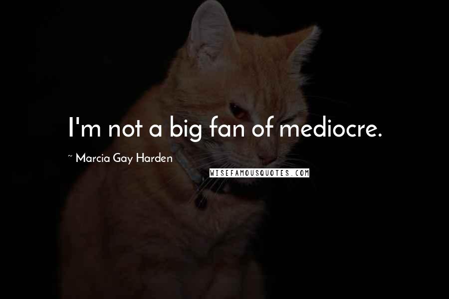 Marcia Gay Harden Quotes: I'm not a big fan of mediocre.