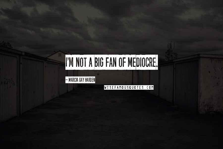 Marcia Gay Harden Quotes: I'm not a big fan of mediocre.