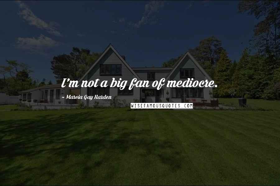 Marcia Gay Harden Quotes: I'm not a big fan of mediocre.