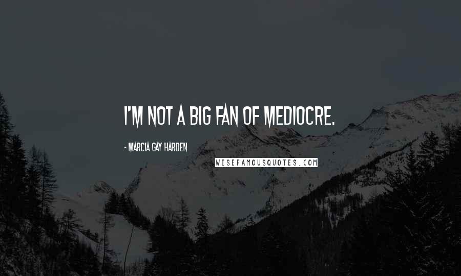 Marcia Gay Harden Quotes: I'm not a big fan of mediocre.