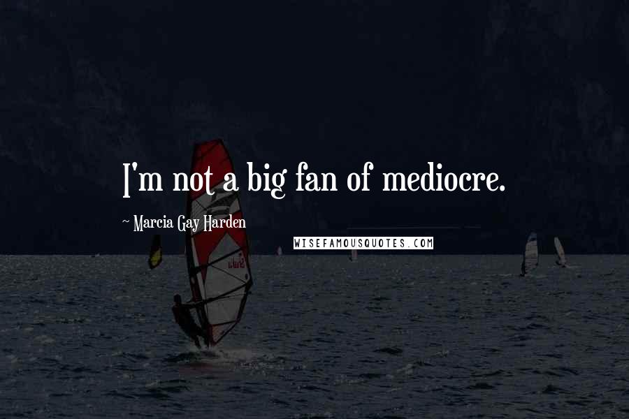 Marcia Gay Harden Quotes: I'm not a big fan of mediocre.