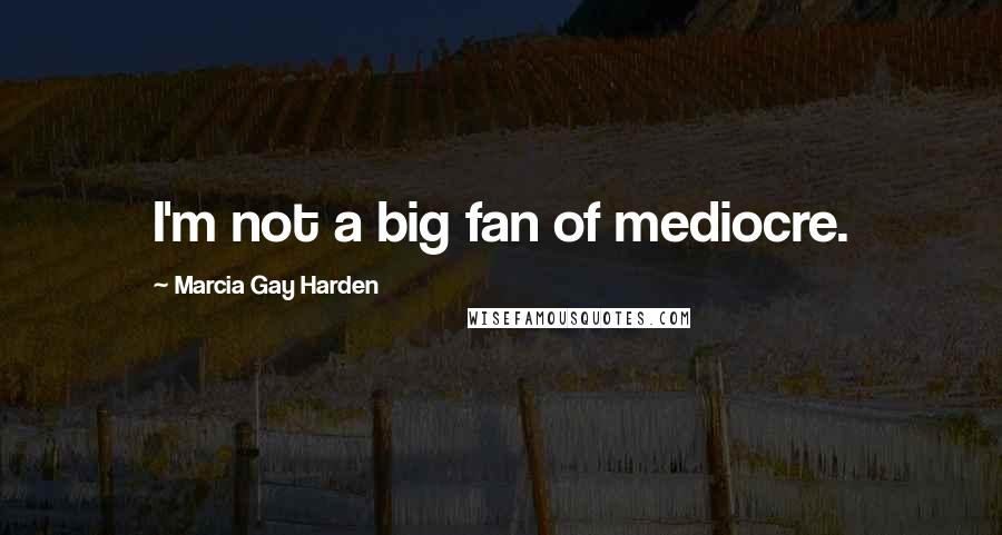 Marcia Gay Harden Quotes: I'm not a big fan of mediocre.