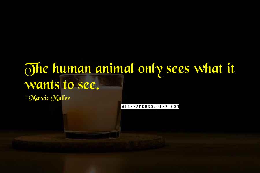 Marcia Muller Quotes: The human animal only sees what it wants to see.