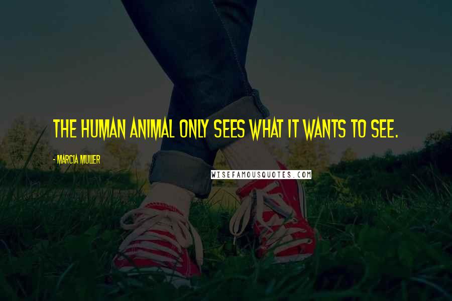 Marcia Muller Quotes: The human animal only sees what it wants to see.