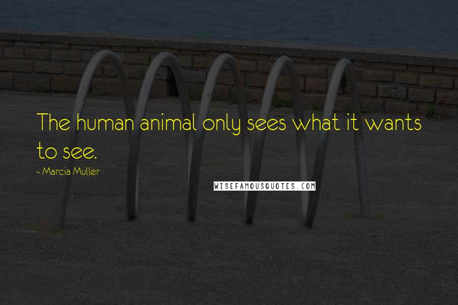 Marcia Muller Quotes: The human animal only sees what it wants to see.