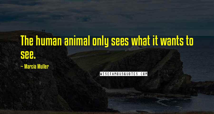 Marcia Muller Quotes: The human animal only sees what it wants to see.