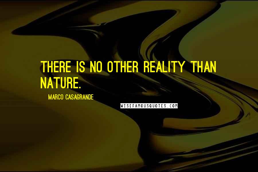 Marco Casagrande Quotes: There is no other reality than nature.