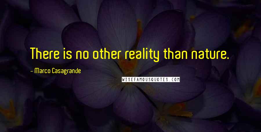 Marco Casagrande Quotes: There is no other reality than nature.