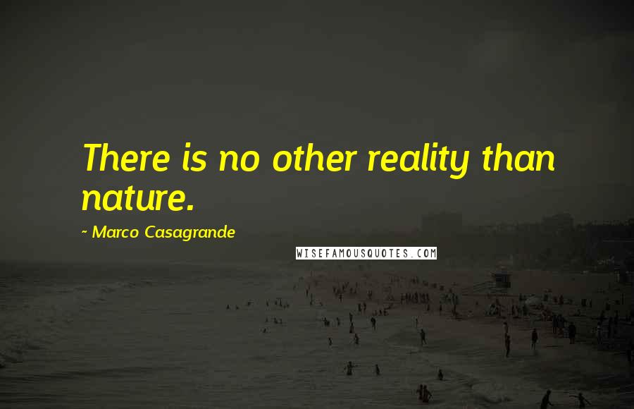 Marco Casagrande Quotes: There is no other reality than nature.