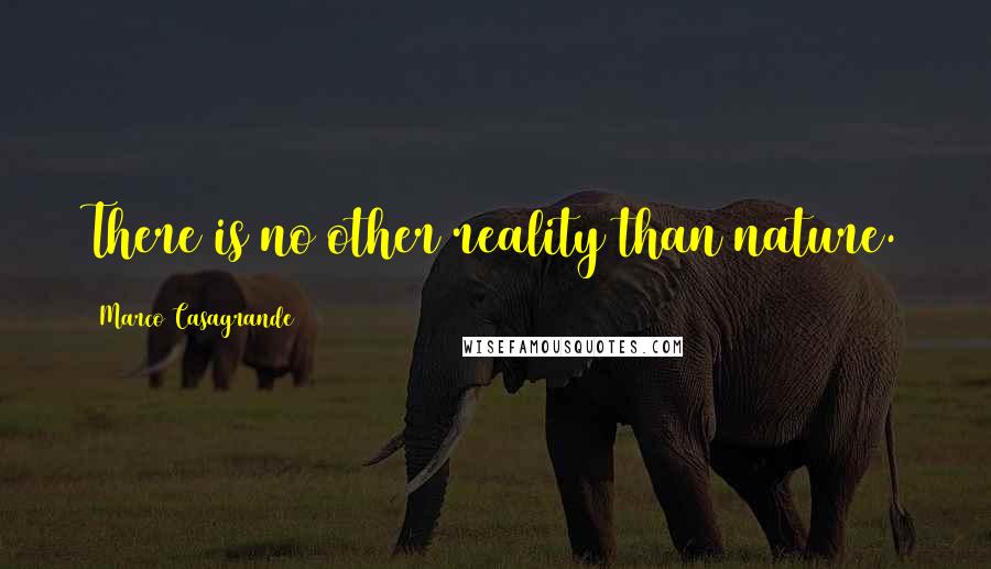 Marco Casagrande Quotes: There is no other reality than nature.