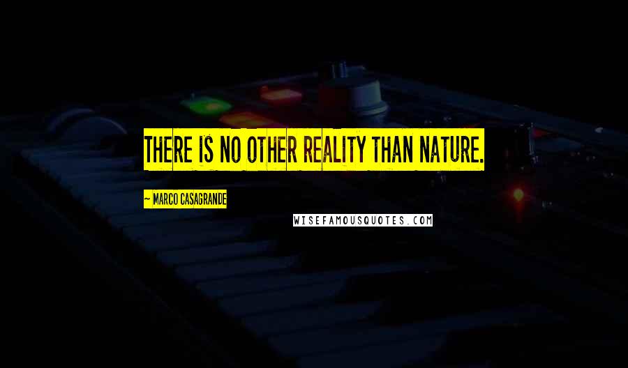 Marco Casagrande Quotes: There is no other reality than nature.