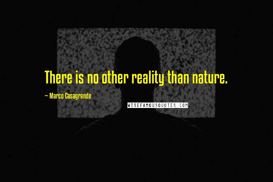 Marco Casagrande Quotes: There is no other reality than nature.