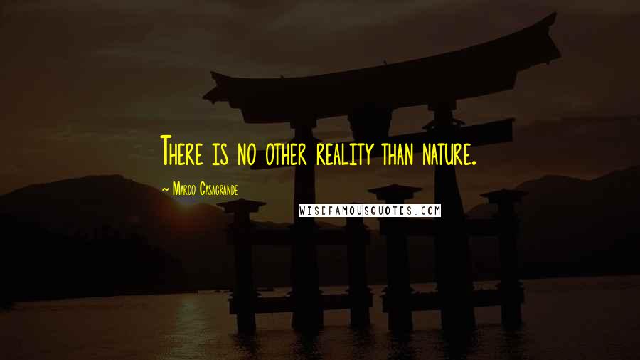 Marco Casagrande Quotes: There is no other reality than nature.