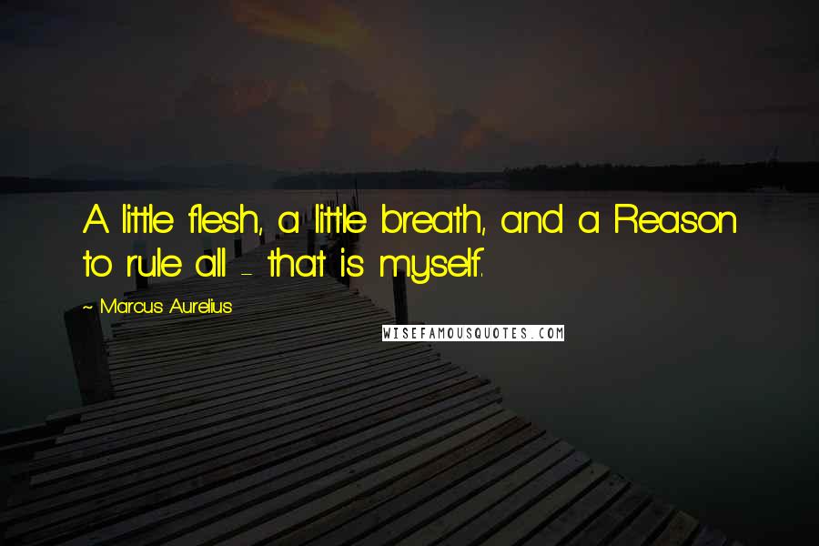 Marcus Aurelius Quotes: A little flesh, a little breath, and a Reason to rule all - that is myself.
