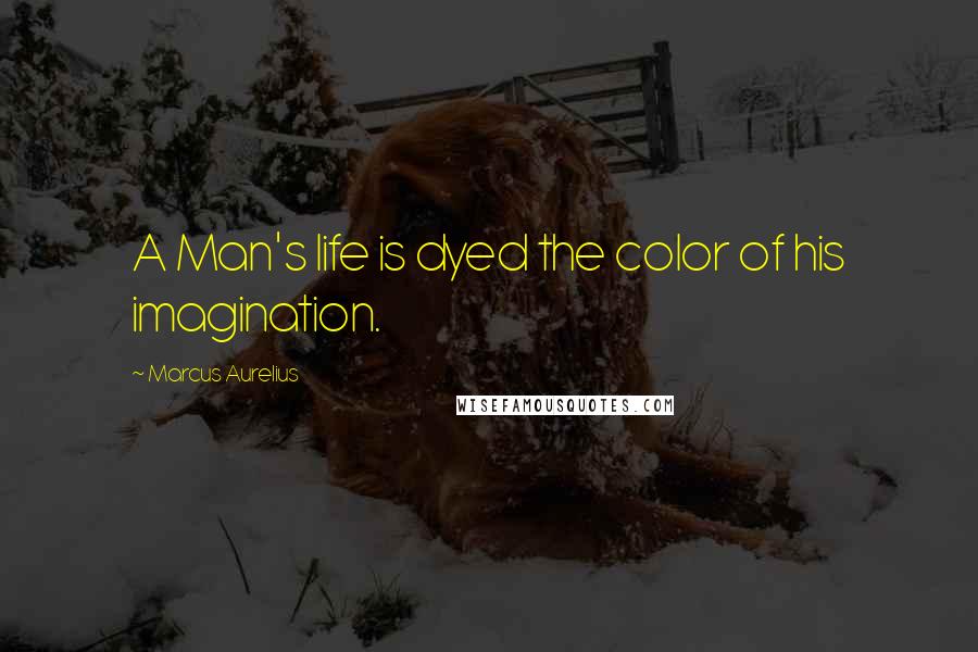 Marcus Aurelius Quotes: A Man's life is dyed the color of his imagination.