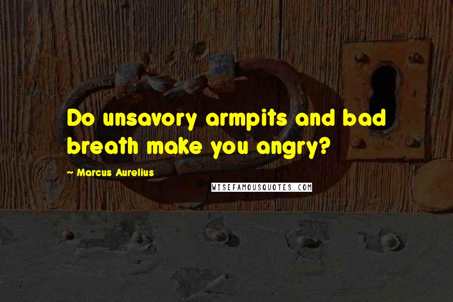 Marcus Aurelius Quotes: Do unsavory armpits and bad breath make you angry?