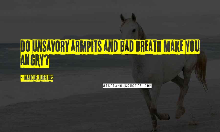 Marcus Aurelius Quotes: Do unsavory armpits and bad breath make you angry?