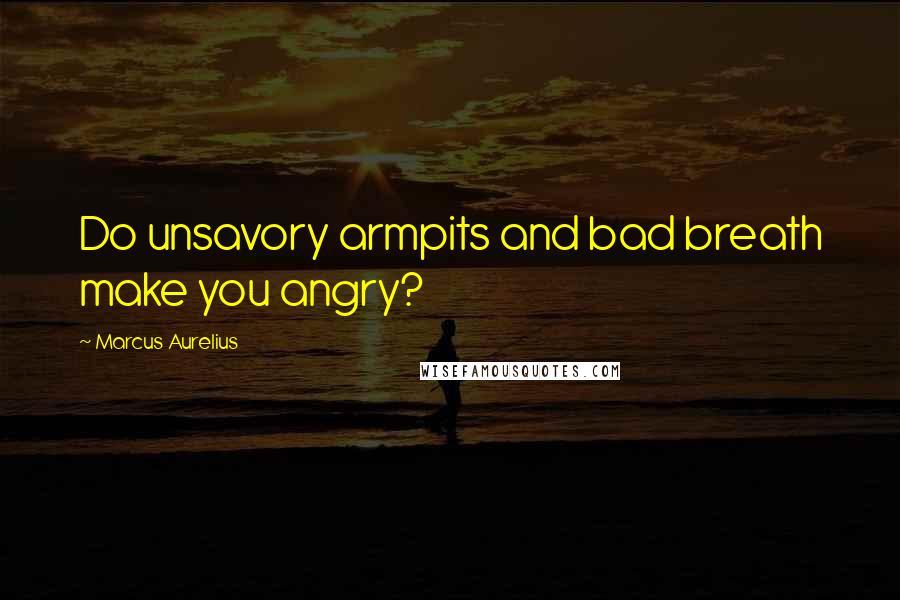 Marcus Aurelius Quotes: Do unsavory armpits and bad breath make you angry?