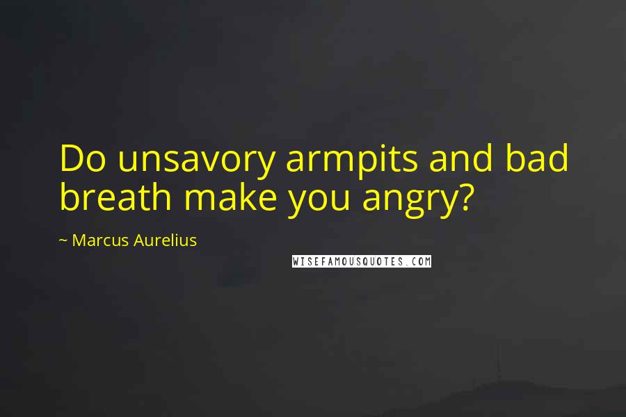 Marcus Aurelius Quotes: Do unsavory armpits and bad breath make you angry?