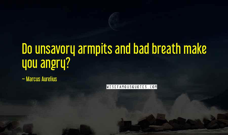 Marcus Aurelius Quotes: Do unsavory armpits and bad breath make you angry?