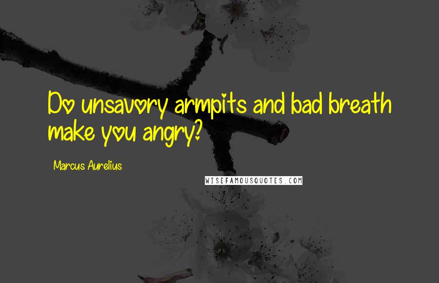 Marcus Aurelius Quotes: Do unsavory armpits and bad breath make you angry?