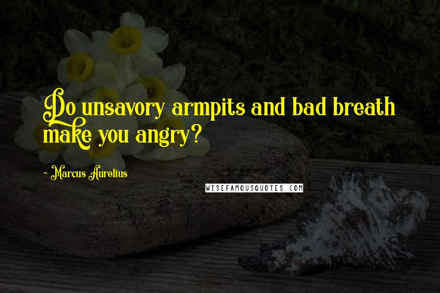 Marcus Aurelius Quotes: Do unsavory armpits and bad breath make you angry?