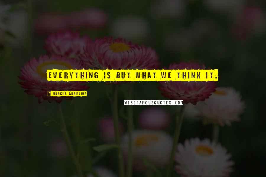 Marcus Aurelius Quotes: Everything is but what we think it.