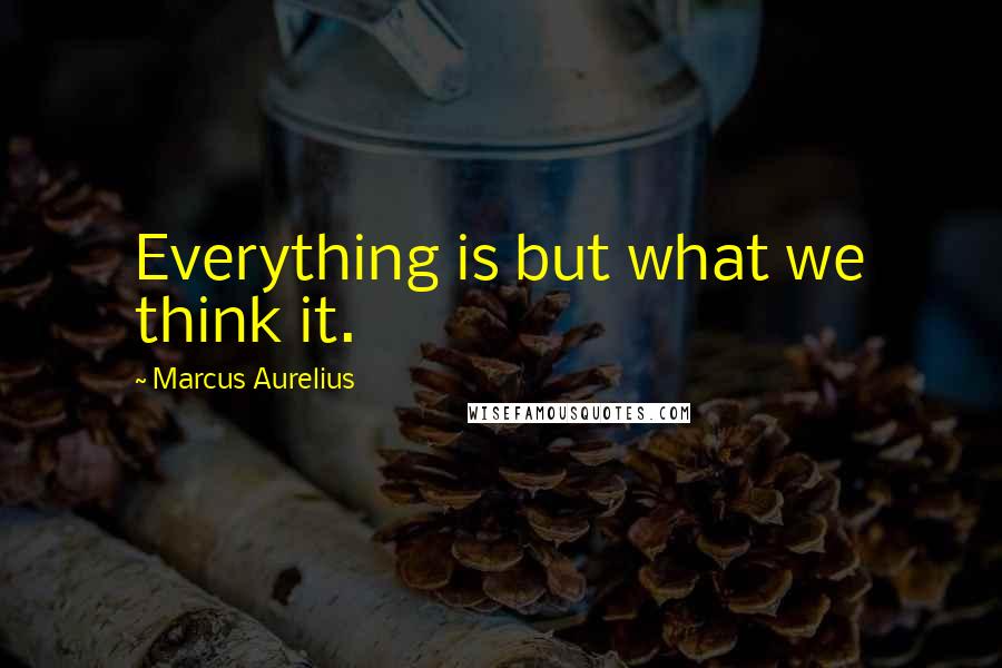 Marcus Aurelius Quotes: Everything is but what we think it.