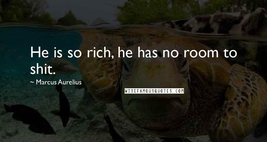 Marcus Aurelius Quotes: He is so rich, he has no room to shit.
