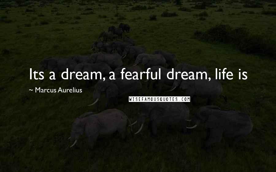 Marcus Aurelius Quotes: Its a dream, a fearful dream, life is