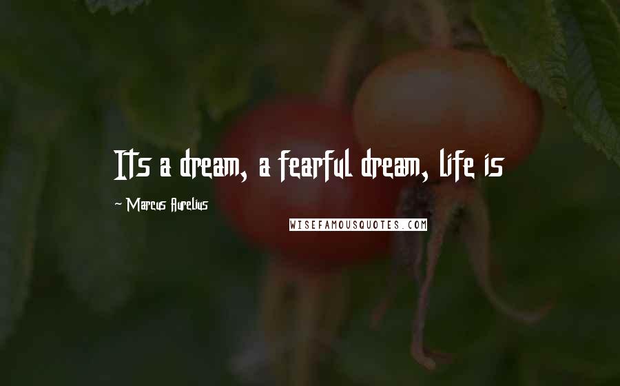 Marcus Aurelius Quotes: Its a dream, a fearful dream, life is