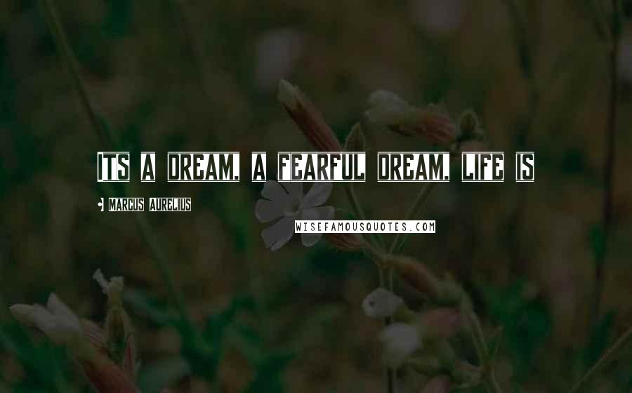 Marcus Aurelius Quotes: Its a dream, a fearful dream, life is