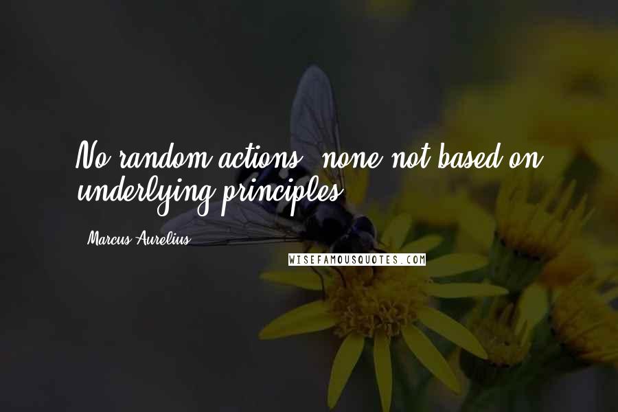 Marcus Aurelius Quotes: No random actions, none not based on underlying principles.