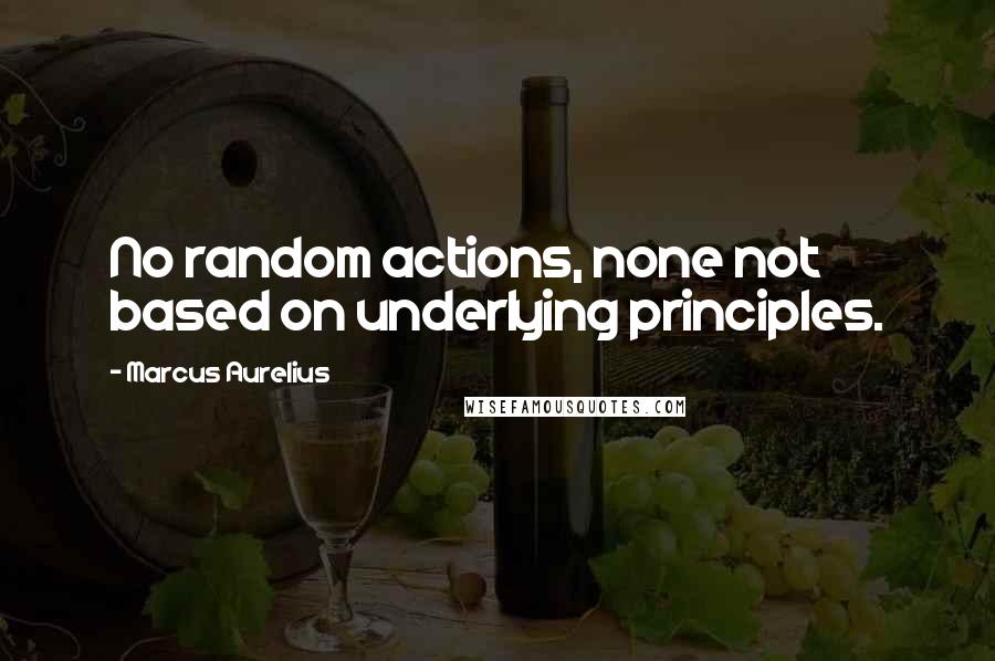 Marcus Aurelius Quotes: No random actions, none not based on underlying principles.