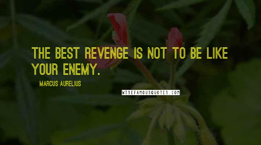 Marcus Aurelius Quotes: The best revenge is not to be like your enemy.
