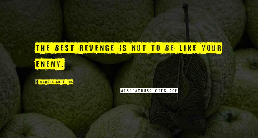 Marcus Aurelius Quotes: The best revenge is not to be like your enemy.