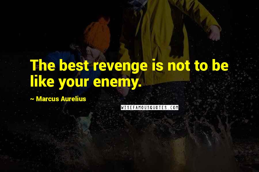 Marcus Aurelius Quotes: The best revenge is not to be like your enemy.