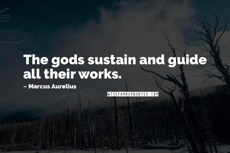 Marcus Aurelius Quotes: The gods sustain and guide all their works.