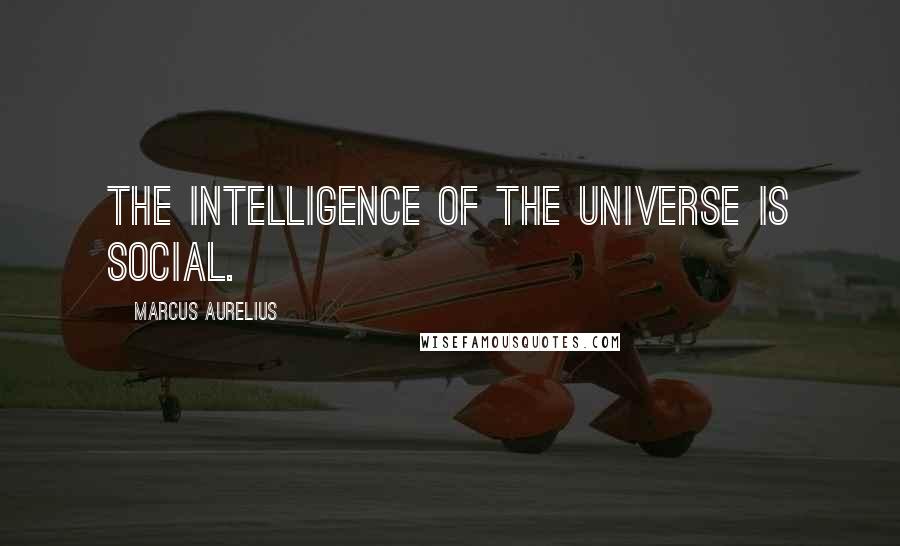 Marcus Aurelius Quotes: The intelligence of the universe is social.