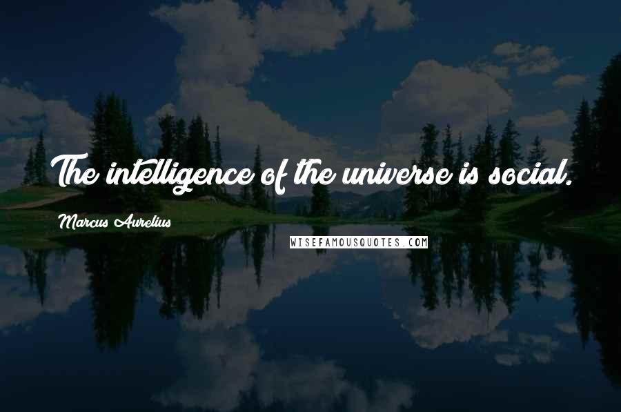 Marcus Aurelius Quotes: The intelligence of the universe is social.