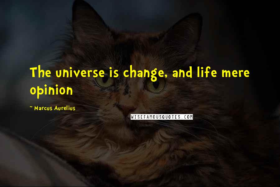 Marcus Aurelius Quotes: The universe is change, and life mere opinion